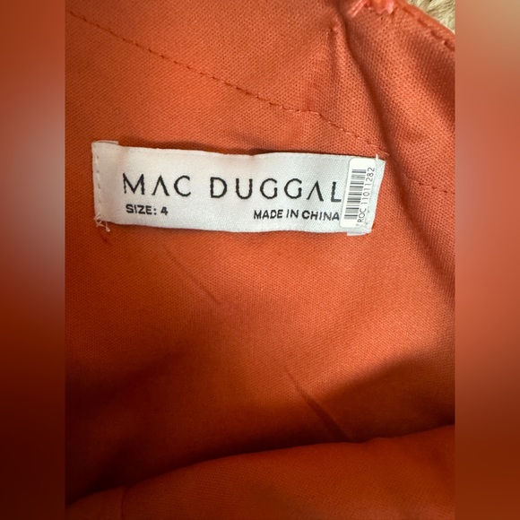 Mac Duggal One-Shoulder Ruffled Orange Dress - Picture 13 of 16